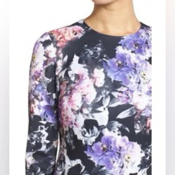 Maia Floral Print Scuba Knit Sheath Dress - NEW - Size 12 - Picture 1 of 9